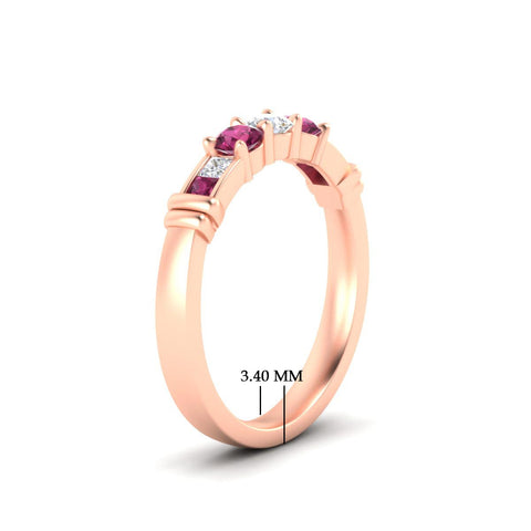 Three Stone Channel Set Diamond Ring