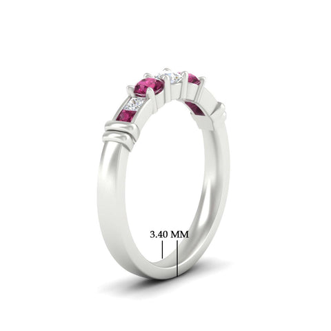 Three Stone Channel Set Diamond Ring