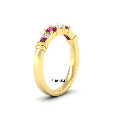 Three Stone Channel Set Diamond Ring
