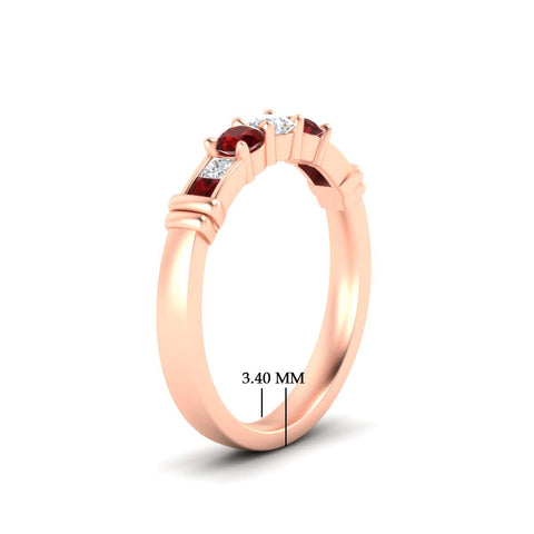 Three Stone Channel Set Diamond Ring