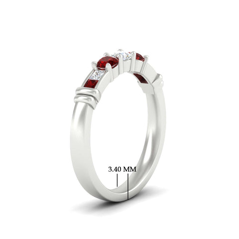 Three Stone Channel Set Diamond Ring