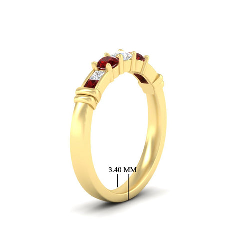 Three Stone Channel Set Diamond Ring