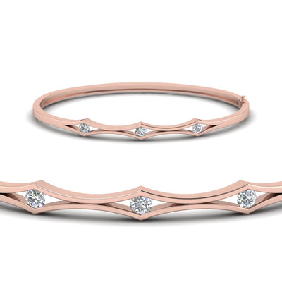 3 Stone Bracelet Bangle For Women