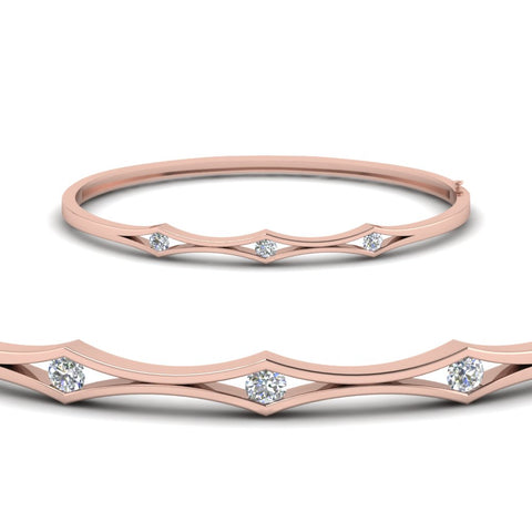 3 Stone Bracelet Bangle For Women