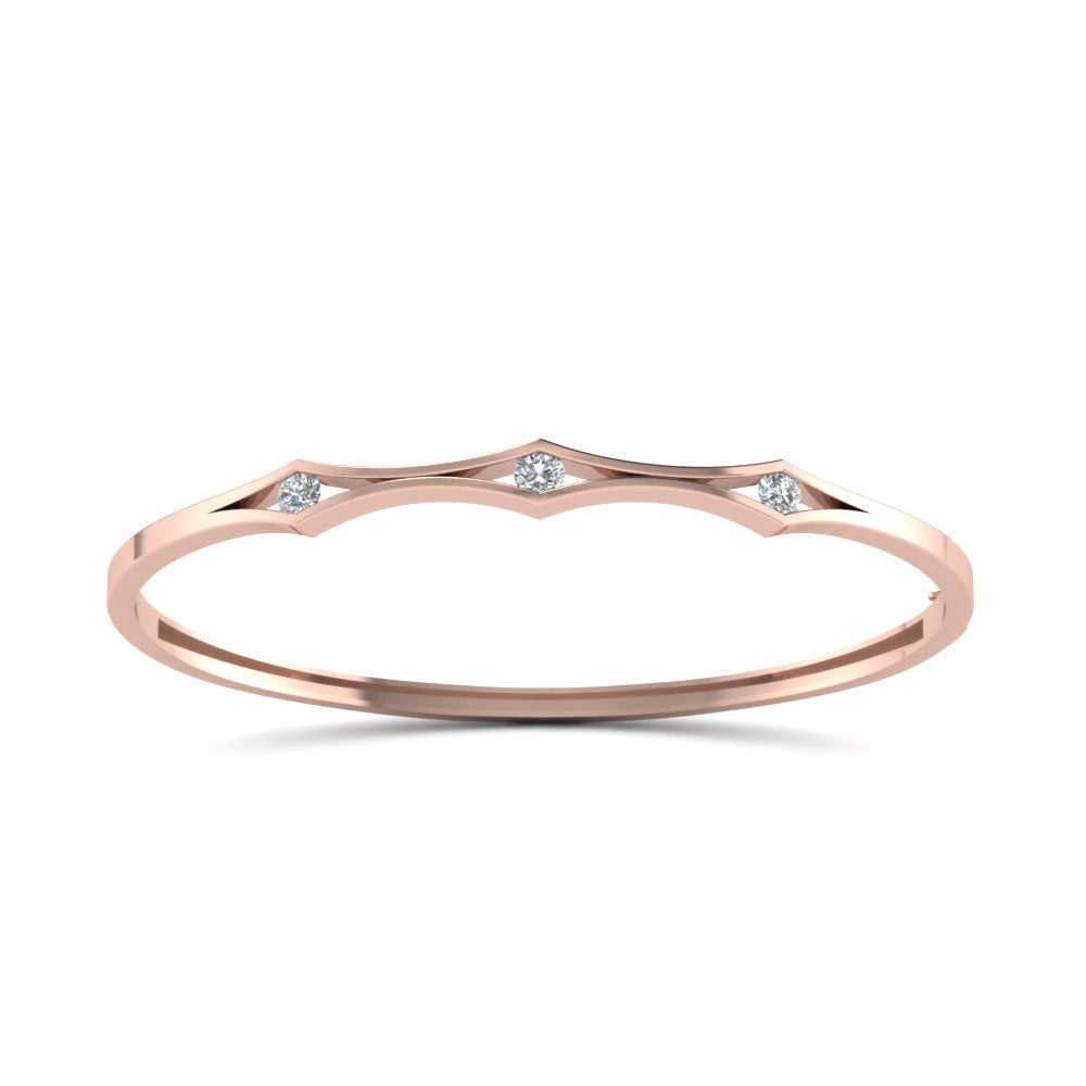 3 Stone Bracelet Bangle For Women