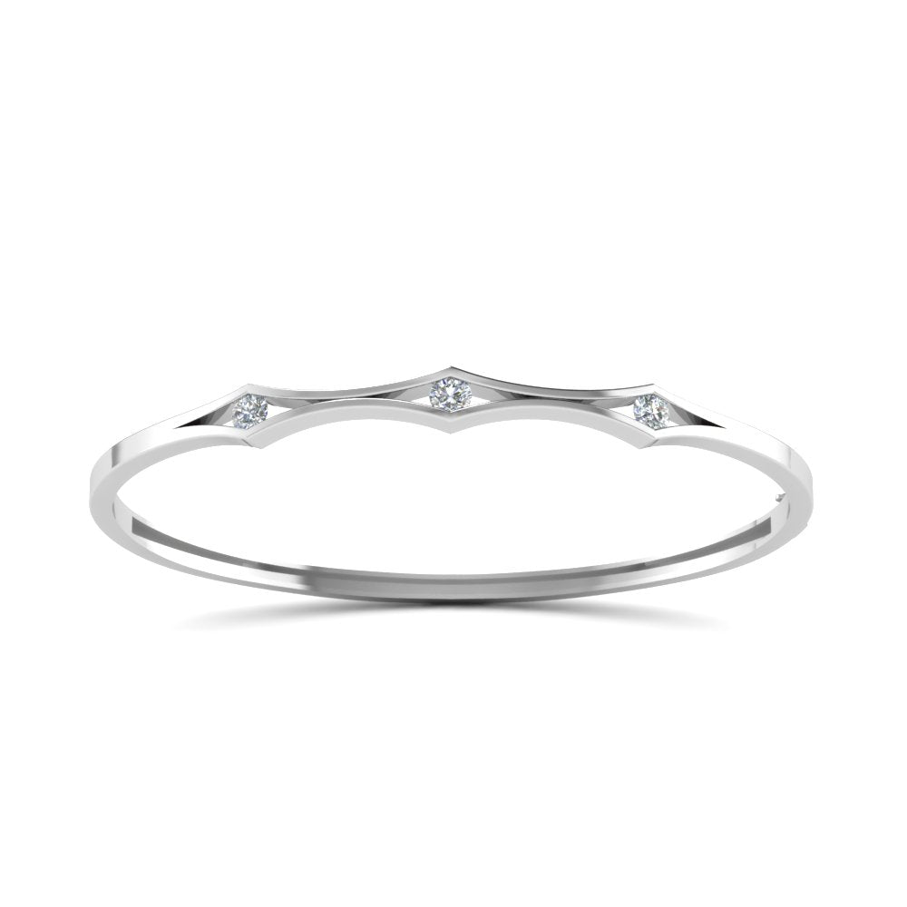 3 Stone Bracelet Bangle For Women