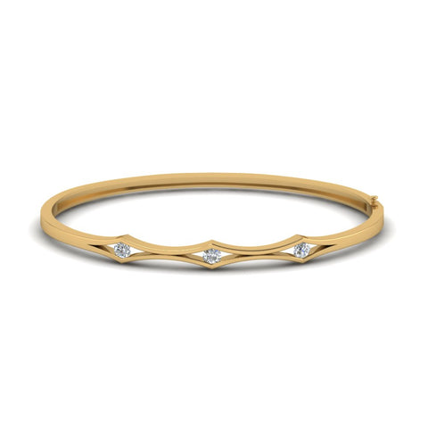 3 Stone Bracelet Bangle For Women