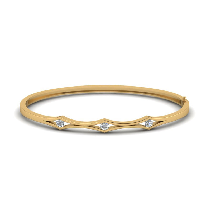 3 Stone Bracelet Bangle For Women