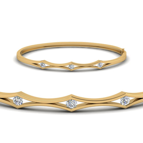 3 Stone Bracelet Bangle For Women