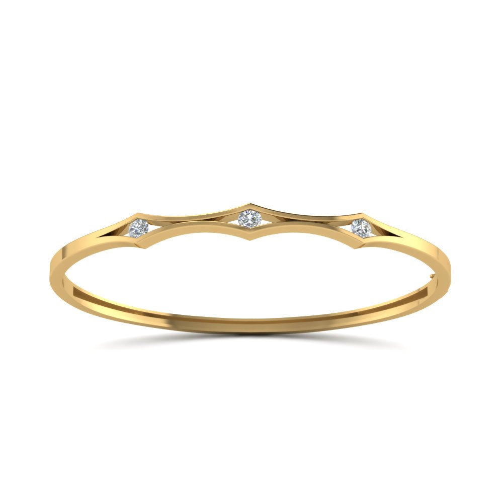 3 Stone Bracelet Bangle For Women