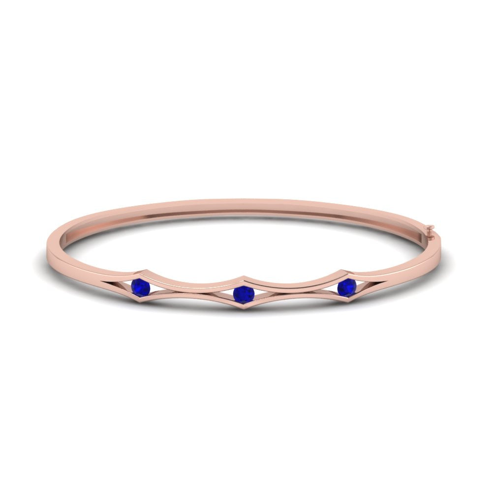 3 Stone Bracelet Bangle For Women