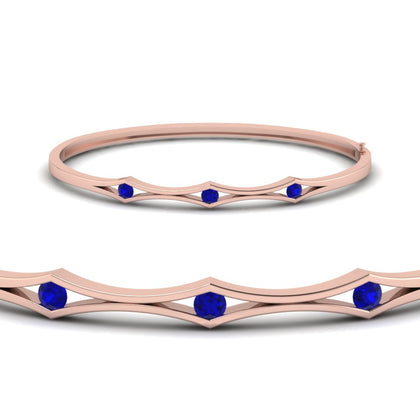 3 Stone Bracelet Bangle For Women