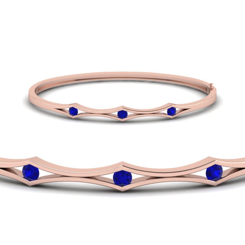 3 Stone Bracelet Bangle For Women