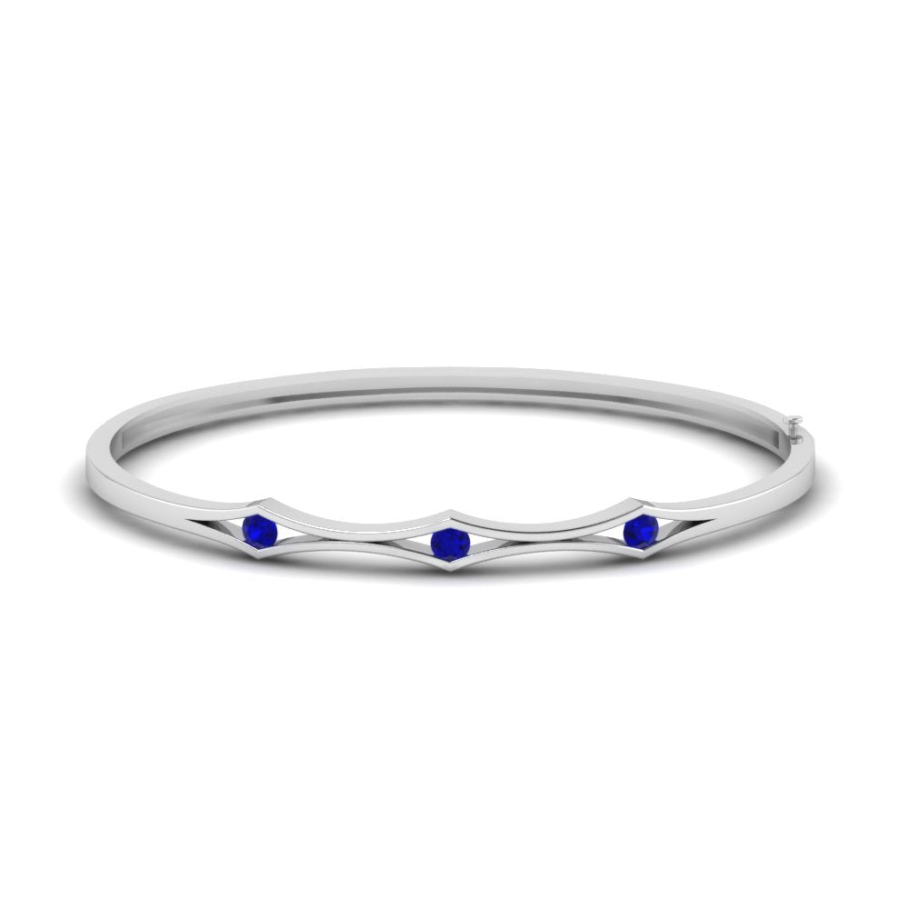 3 Stone Bracelet Bangle For Women