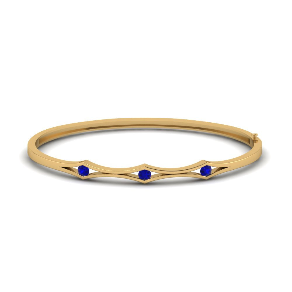 3 Stone Bracelet Bangle For Women