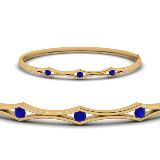 3 Stone Bracelet Bangle For Women