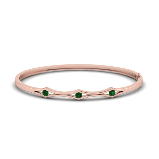 3 Stone Bracelet Bangle For Women