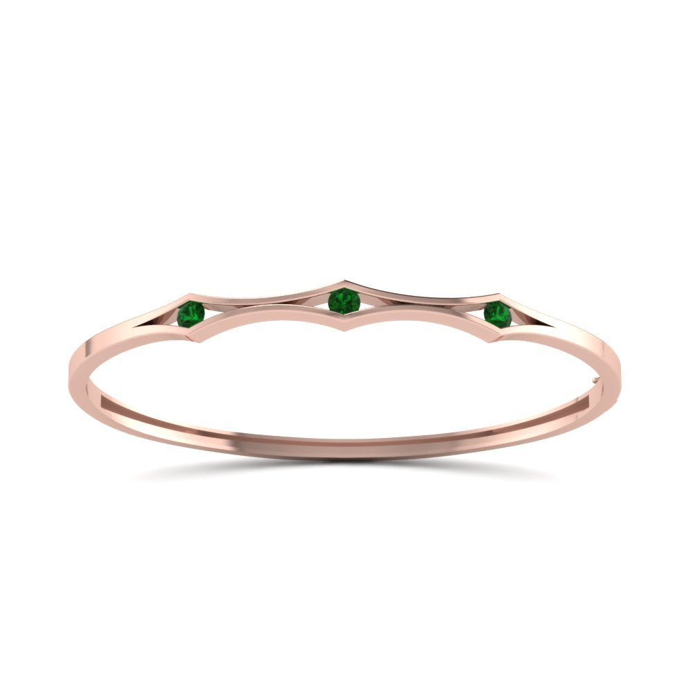 3 Stone Bracelet Bangle For Women