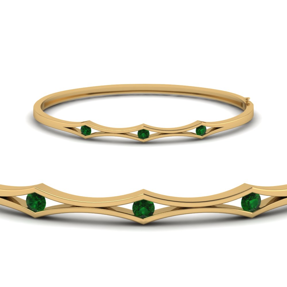 3 Stone Bracelet Bangle For Women