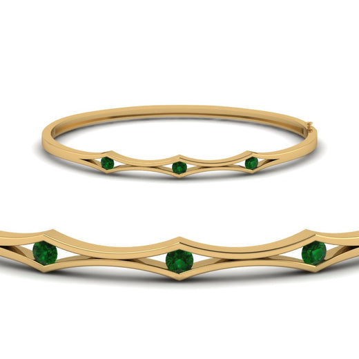 3 Stone Bracelet Bangle For Women