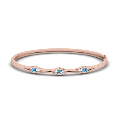 3 Stone Bracelet Bangle For Women