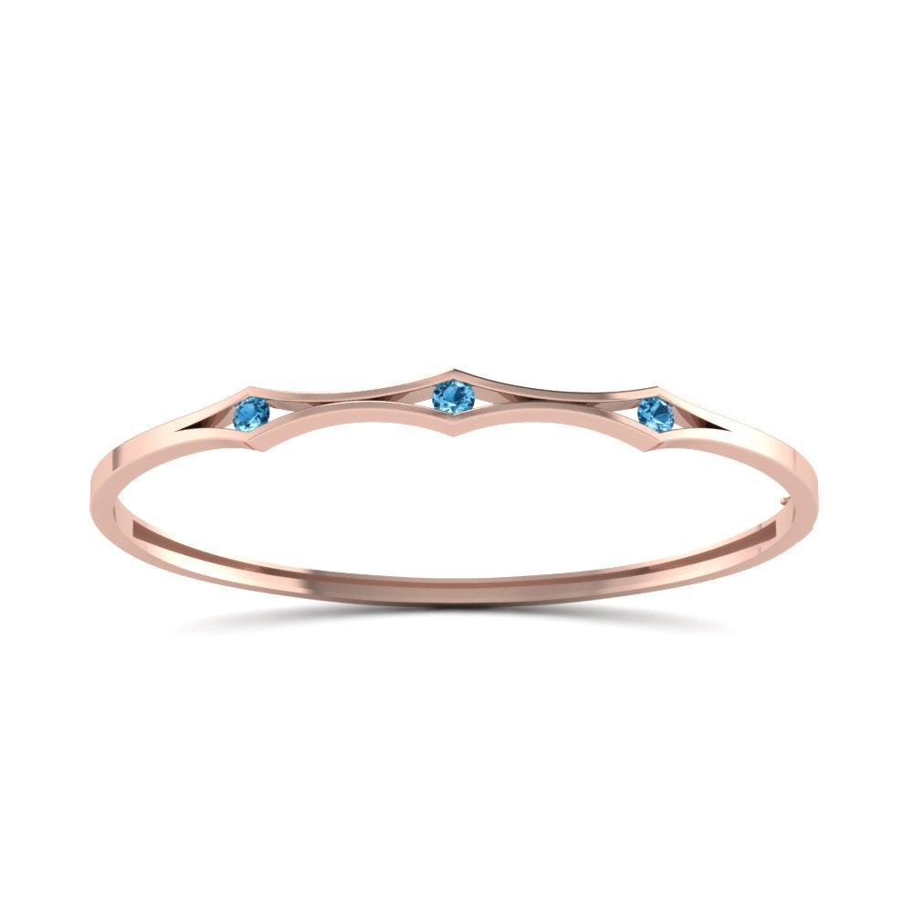 3 Stone Bracelet Bangle For Women