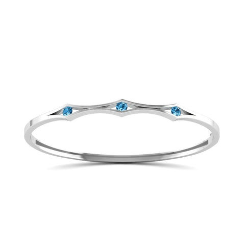 3 Stone Bracelet Bangle For Women