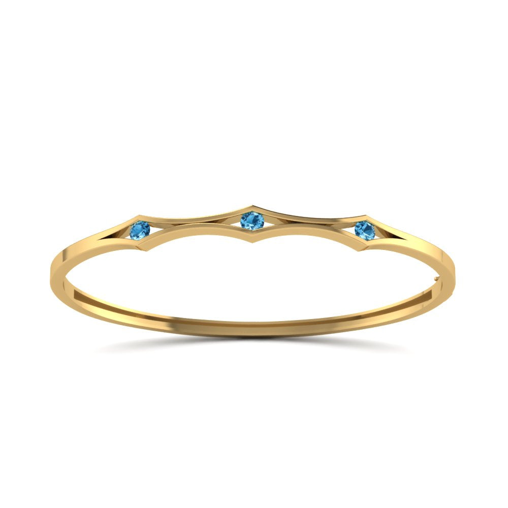 3 Stone Bracelet Bangle For Women