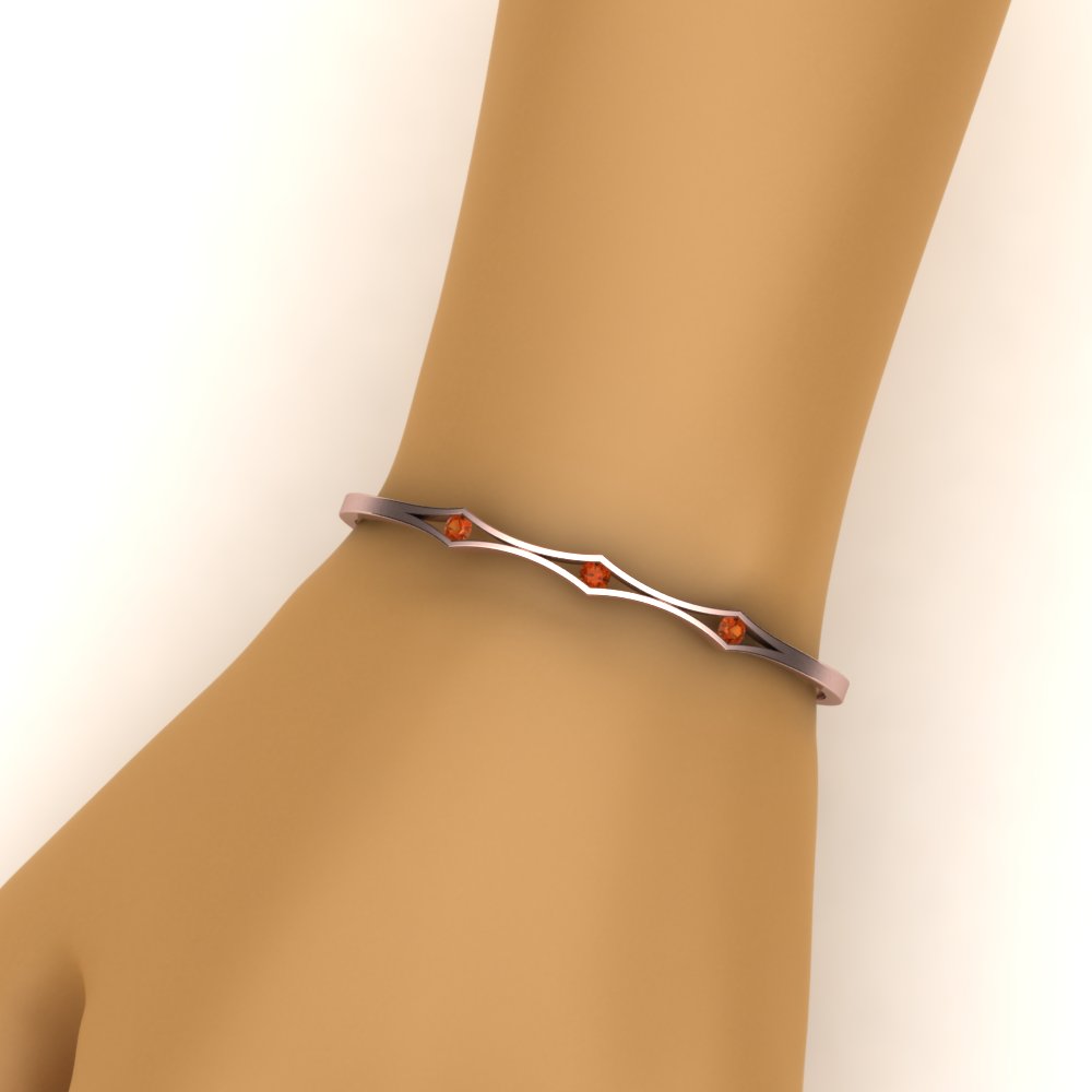 3 Stone Bracelet Bangle For Women