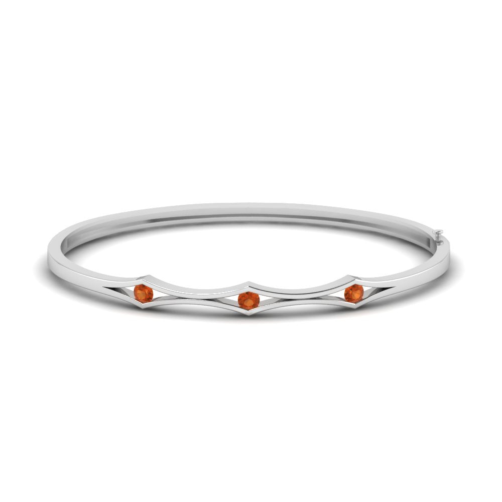 3 Stone Bracelet Bangle For Women