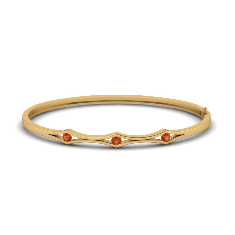 3 Stone Bracelet Bangle For Women