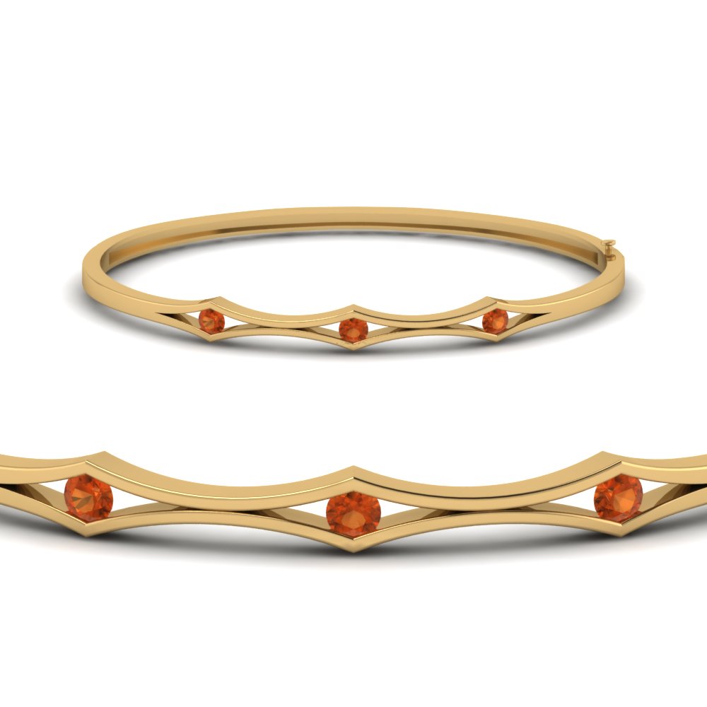 3 Stone Bracelet Bangle For Women