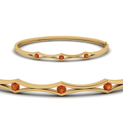 3 Stone Bracelet Bangle For Women