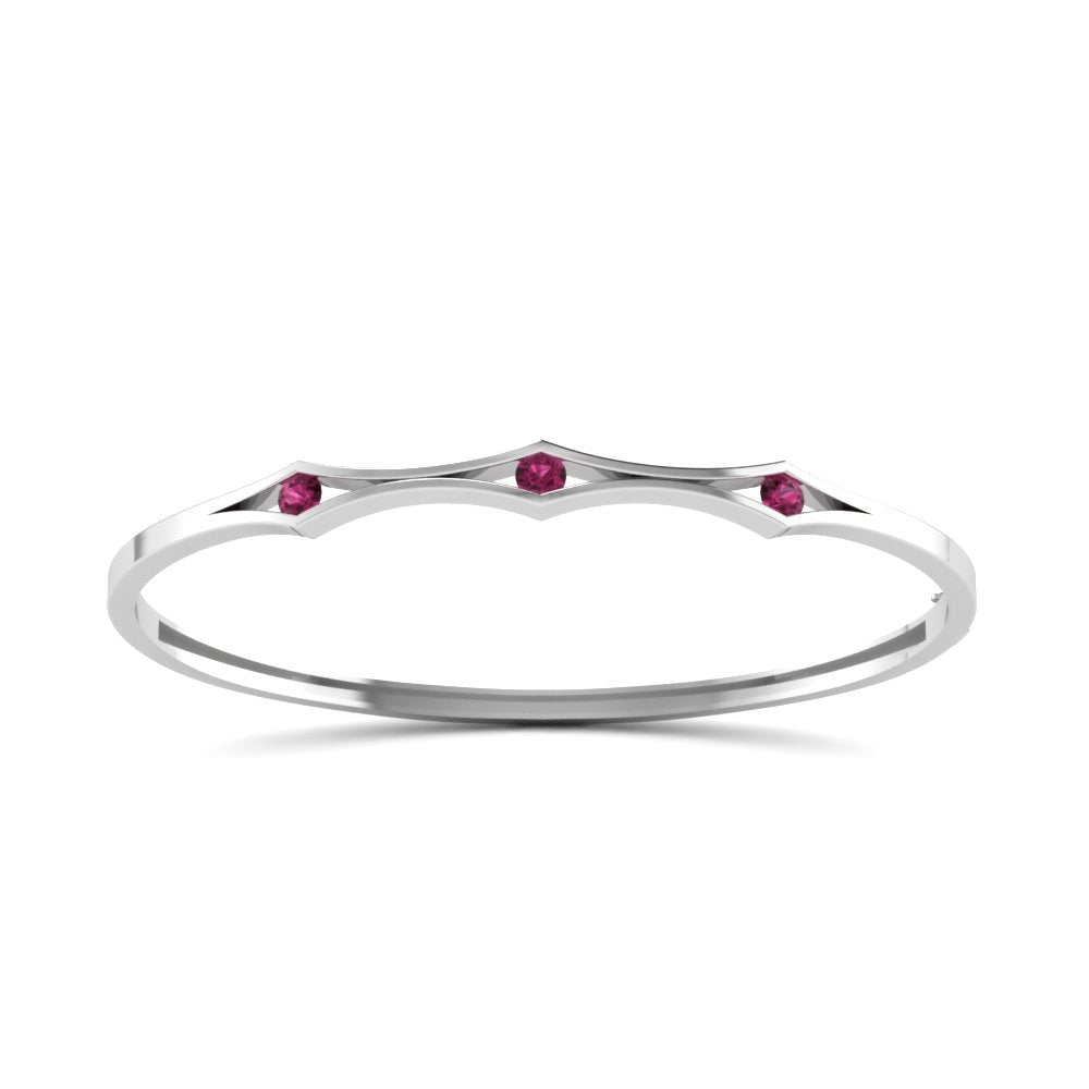 3 Stone Bracelet Bangle For Women