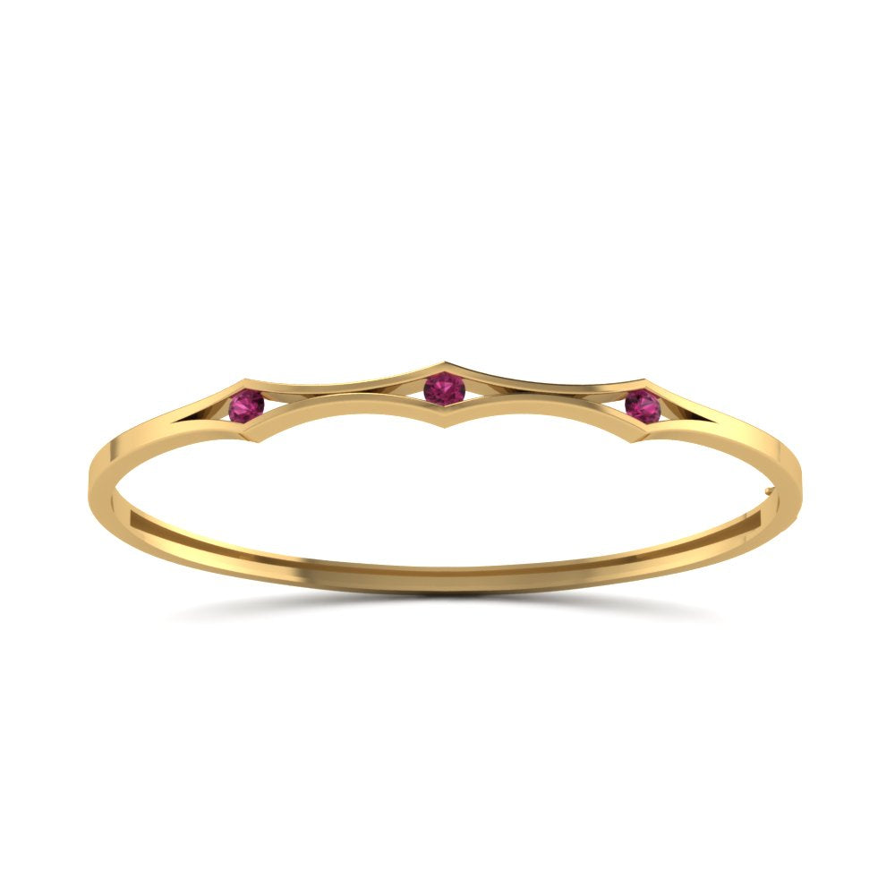 3 Stone Bracelet Bangle For Women