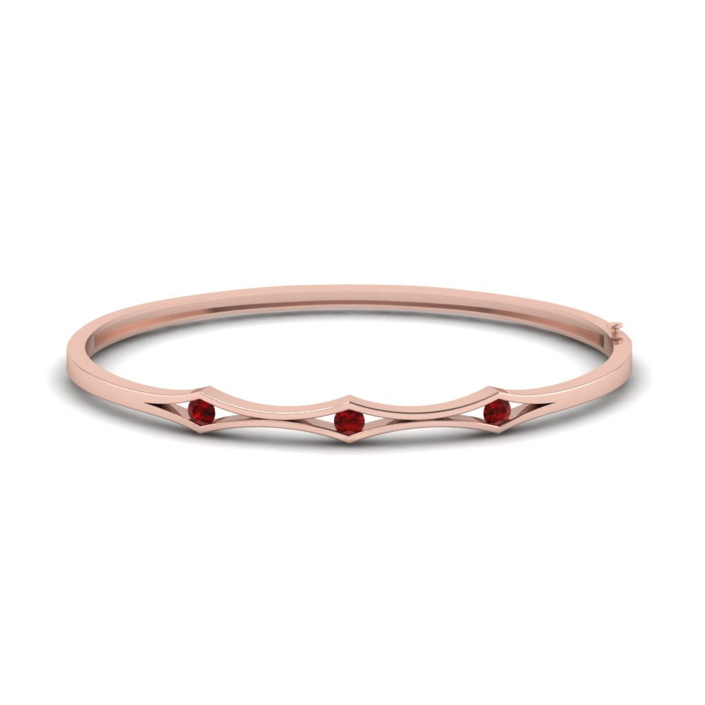 3 Stone Bracelet Bangle For Women