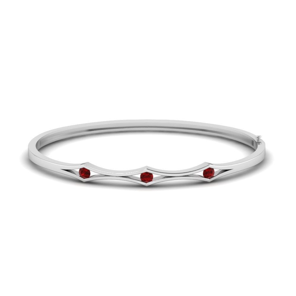 3 Stone Bracelet Bangle For Women