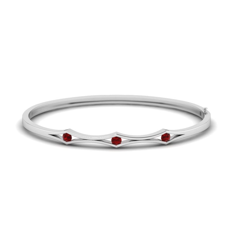 3 Stone Bracelet Bangle For Women