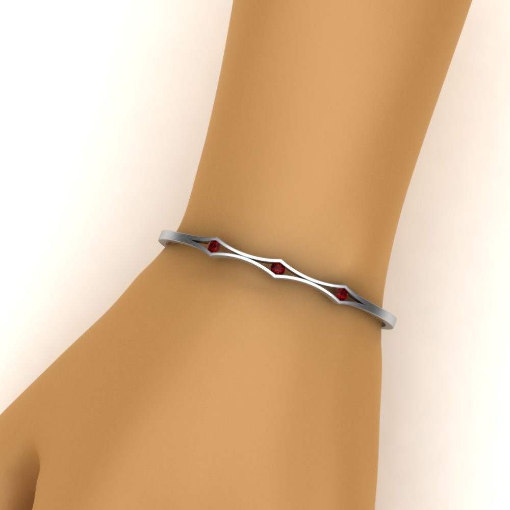 3 Stone Bracelet Bangle For Women