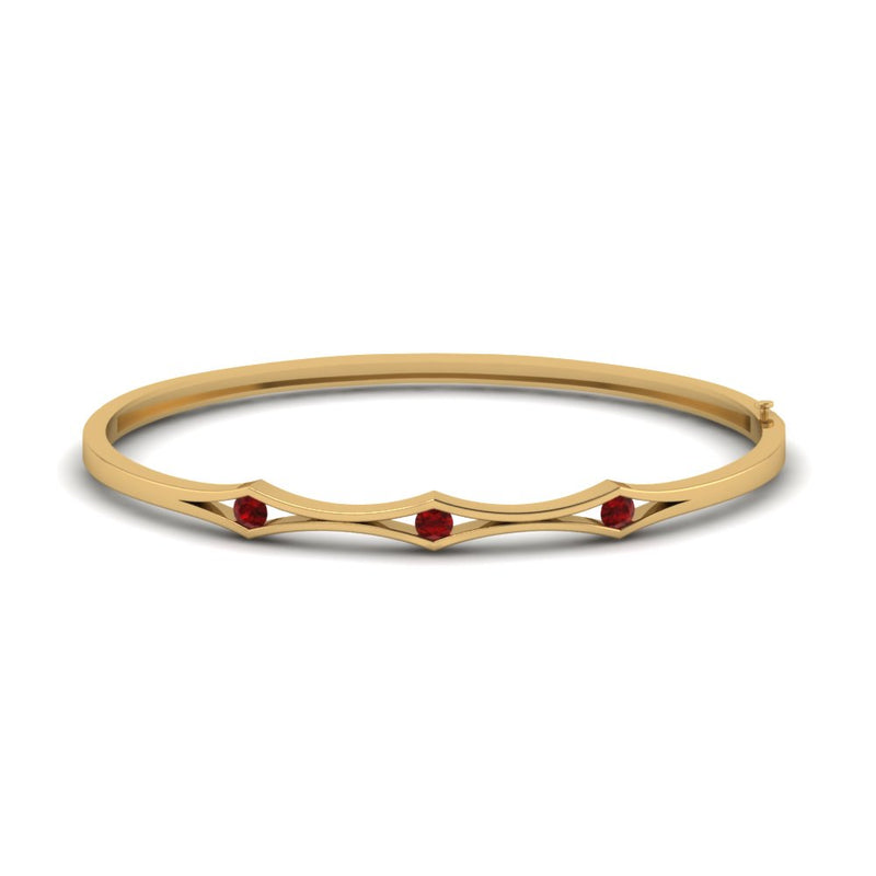 3 Stone Bracelet Bangle For Women