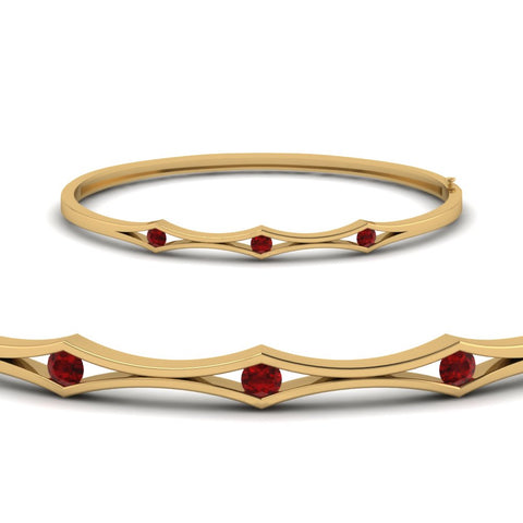 3 Stone Bracelet Bangle For Women