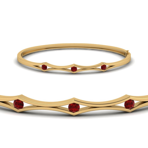 3 Stone Bracelet Bangle For Women