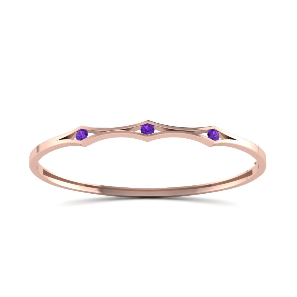 3 Stone Bracelet Bangle For Women