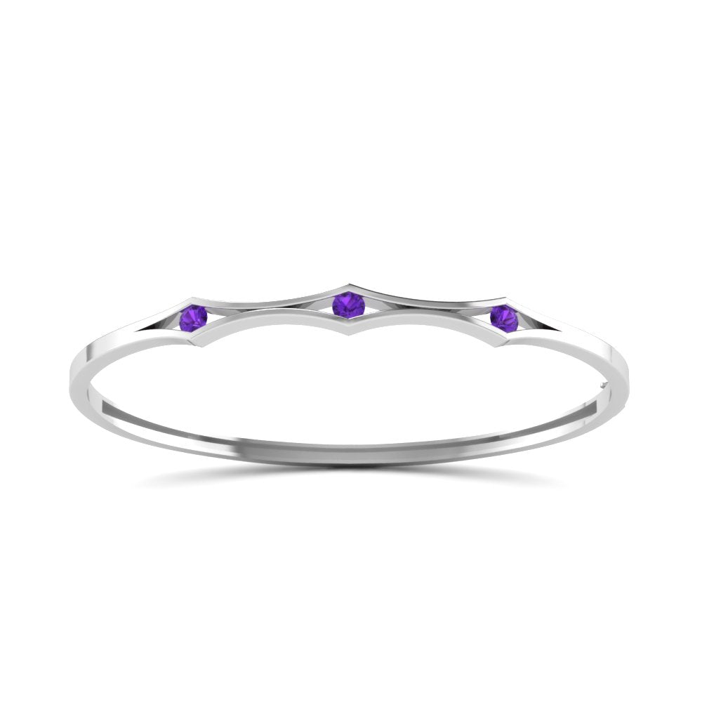 3 Stone Bracelet Bangle For Women