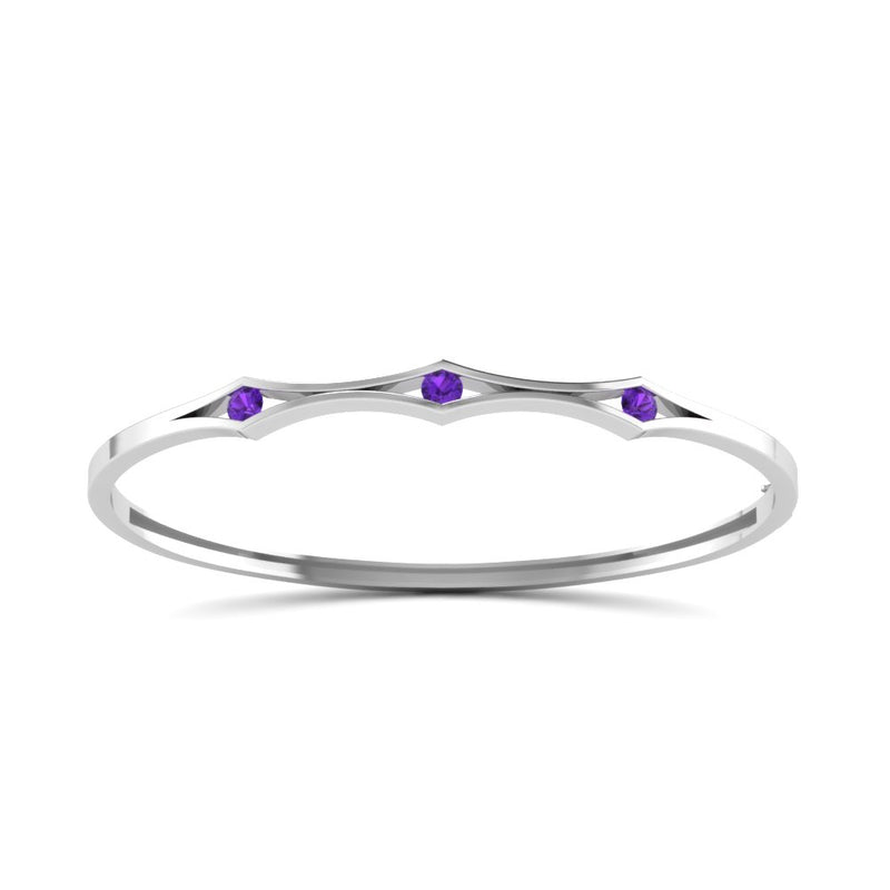 3 Stone Bracelet Bangle For Women