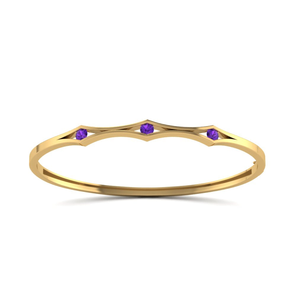 3 Stone Bracelet Bangle For Women