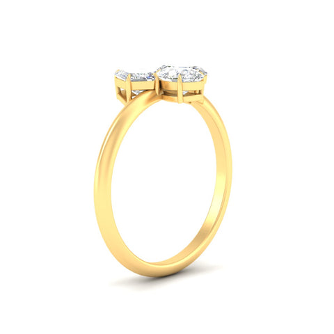 Three Stone Mixed Shape Diamond Ring