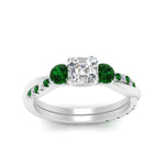 Load image into Gallery viewer, three-stone-twisted-asscher-cut-vine-diamond-ring-with-emerald-in-white-gold-FDENS3301ASRGEMGR-NL-WG.jpg