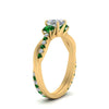 Load image into Gallery viewer, three-stone-twisted-asscher-cut-vine-diamond-ring-with-emerald-in-yellow-gold-FDENS3301ASRGEMGR-NL-YG.jpg
