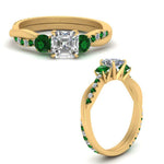 Load image into Gallery viewer, three-stone-twisted-asscher-cut-vine-diamond-ring-with-emerald-in-yellow-gold-FDENS3301ASRGEMGR-NL-YG.jpg
